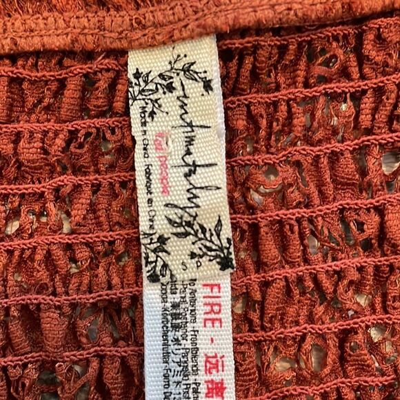 Free People Intimately Crochet Flower Bralette in Color Rust - Picture 5 of 6